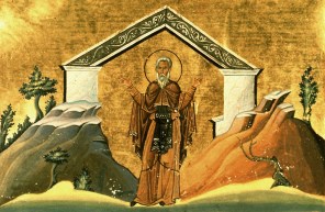 비티니아의 성 아욱센시오_by Anonymous_manuscript from Menologion of Basil II_in the Vatican Library of Vatican City.jpeg